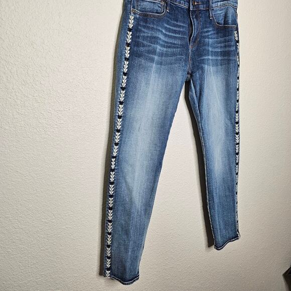 Driftwood Marilyn classic fit tuxedo stripe ankle length jeans size 31 - Picture 2 of 6